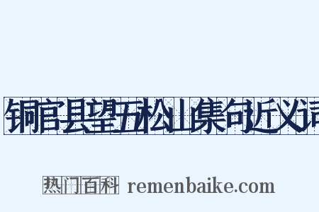 铜官县望五松山集句近义词是什么意思的图片